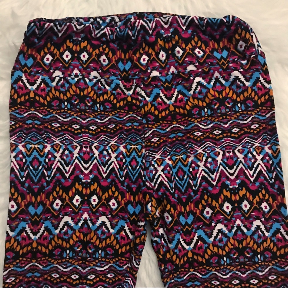 Vintage Lularoe Unicorn Tribal Ikat 80s Leggings